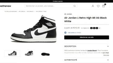 Site de revente de sneakers WeTheNew