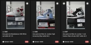 ventes aux enchères stock kikikickz